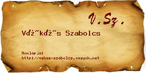 Vékás Szabolcs névjegykártya